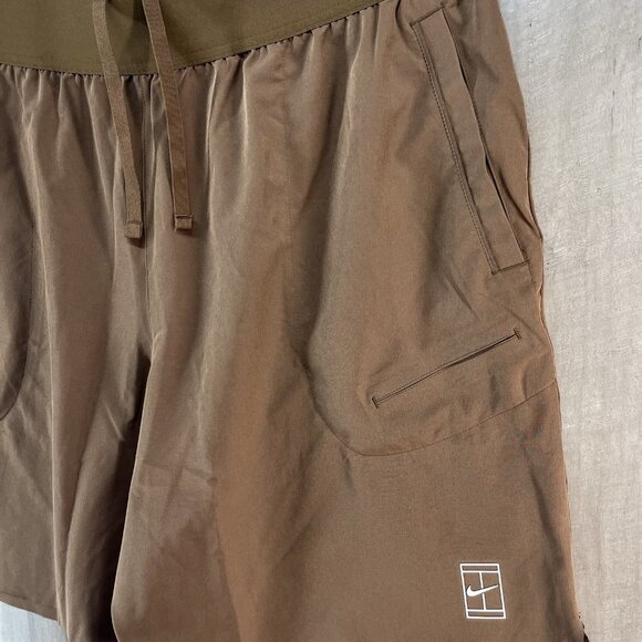 Nike Court Dri-FIT Advantage 8" Tennis Pickleball Shorts Brown XL FZ9322-259 - Picture 2 of 7